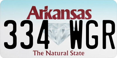 AR license plate 334WGR