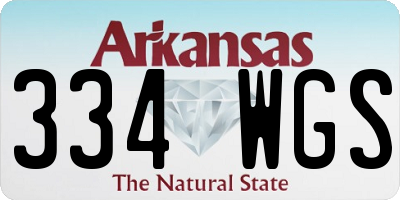 AR license plate 334WGS