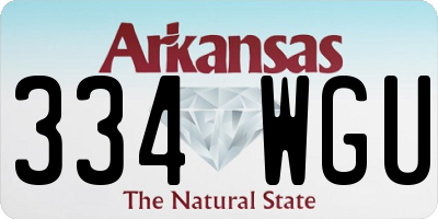 AR license plate 334WGU