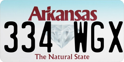 AR license plate 334WGX