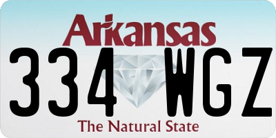 AR license plate 334WGZ
