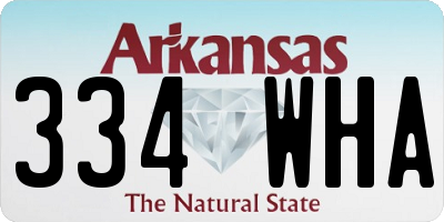 AR license plate 334WHA
