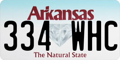 AR license plate 334WHC