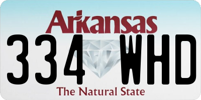 AR license plate 334WHD