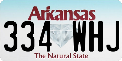 AR license plate 334WHJ