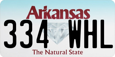 AR license plate 334WHL