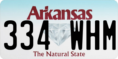 AR license plate 334WHM