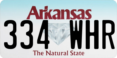 AR license plate 334WHR