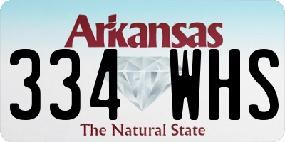 AR license plate 334WHS