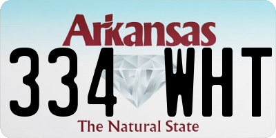 AR license plate 334WHT