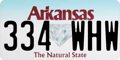 AR license plate 334WHW