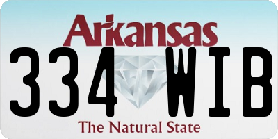 AR license plate 334WIB