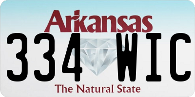 AR license plate 334WIC