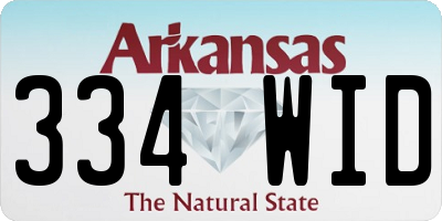 AR license plate 334WID
