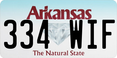 AR license plate 334WIF