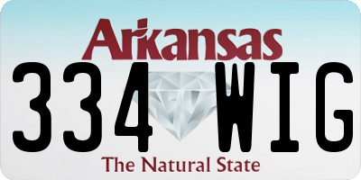 AR license plate 334WIG