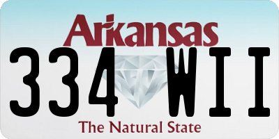 AR license plate 334WII