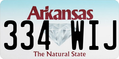 AR license plate 334WIJ