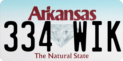 AR license plate 334WIK