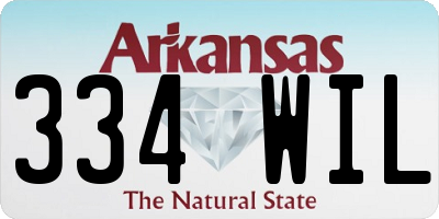 AR license plate 334WIL