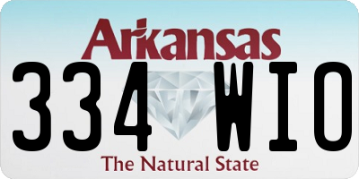 AR license plate 334WIO