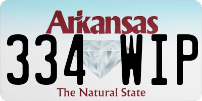AR license plate 334WIP