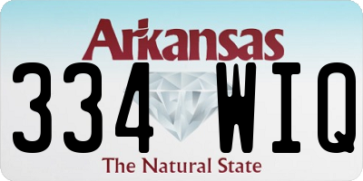 AR license plate 334WIQ