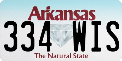 AR license plate 334WIS