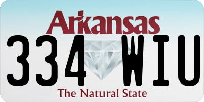 AR license plate 334WIU