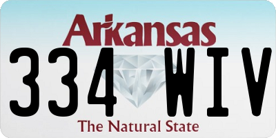 AR license plate 334WIV