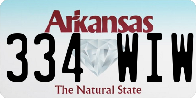 AR license plate 334WIW