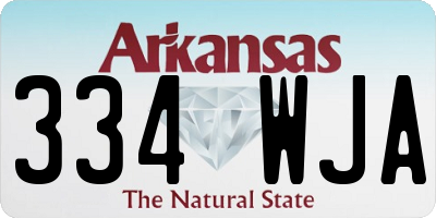 AR license plate 334WJA