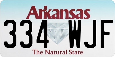 AR license plate 334WJF