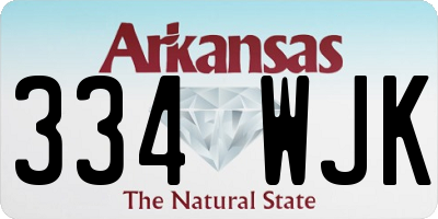 AR license plate 334WJK