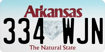 AR license plate 334WJN