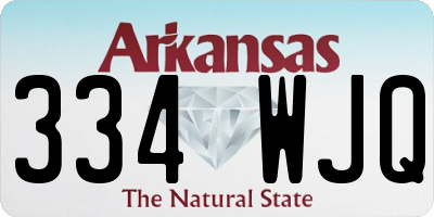 AR license plate 334WJQ