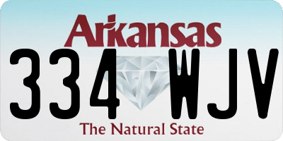 AR license plate 334WJV