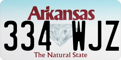 AR license plate 334WJZ