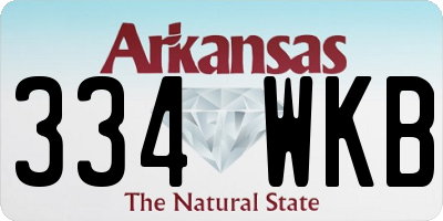 AR license plate 334WKB