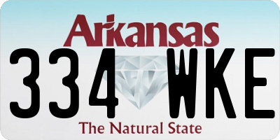 AR license plate 334WKE