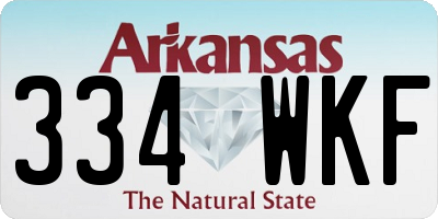 AR license plate 334WKF