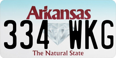 AR license plate 334WKG