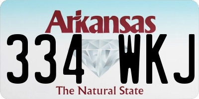 AR license plate 334WKJ