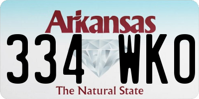 AR license plate 334WKO