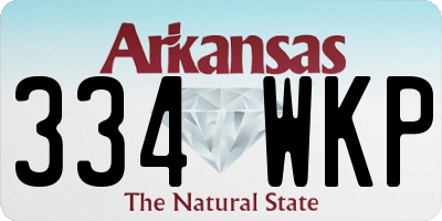 AR license plate 334WKP