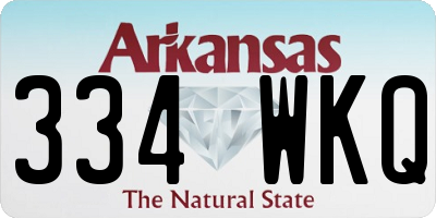 AR license plate 334WKQ