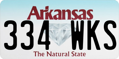 AR license plate 334WKS
