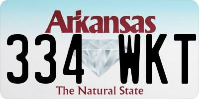 AR license plate 334WKT