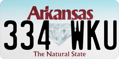 AR license plate 334WKU