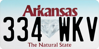 AR license plate 334WKV